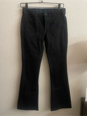 Stella McCartney black cropped flare pants